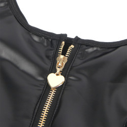 Subblime - 957667 Robe En Cuir Avec Fermeture Éclair Coeur Noir S/M